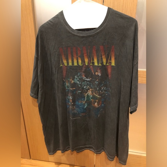 NWT NEW NIRVANA Unisex Long Shirt, Intentional Distressing - Picture 2 of 6
